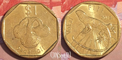 Фиджи 1 доллар 2012 года, KM# 336, s090b-086