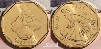 Фиджи 1 доллар 2012 года, KM# 336, UNC, a093-127