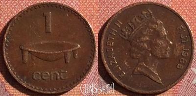 Фиджи 1 цент 1986 года, KM# 49, 041h-036