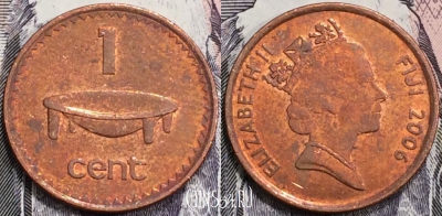 Фиджи 1 цент 2006 года, KM# 49b, 129-051