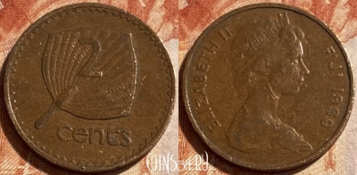 Фиджи 2 цента 1969 года, KM# 28, 493р-132