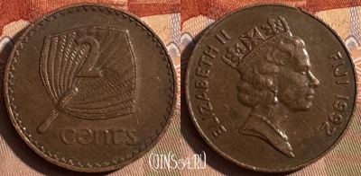 Фиджи 2 цента 1992 года, KM# 50a, s425s-094