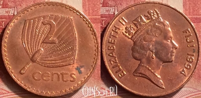 Фиджи 2 цента 1994 года, KM# 50a, 178m-119