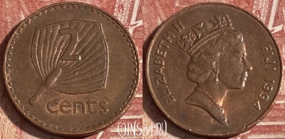 Фиджи 2 цента 1994 года, KM# 50a, 342r-032 ♛