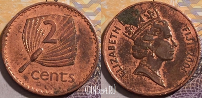 Фиджи 2 цента 2001 года, KM# 50a, 187-041