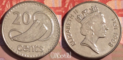 Фиджи 20 центов 1998 года, KM# 53a, 089a-024