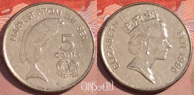 Фиджи 5 центов 1995 года, KM# 77, 076c-001