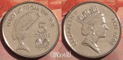 Фиджи 5 центов 1995 года, KM# 77, 263a-129