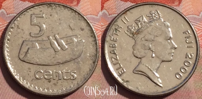 Фиджи 5 центов 2000 года, KM# 51a, 246a-061
