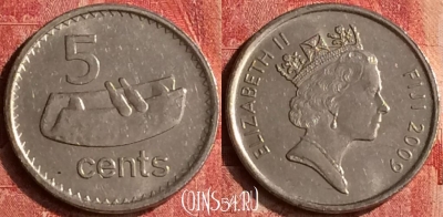 Фиджи 5 центов 2009 года, KM# 119, 399-014