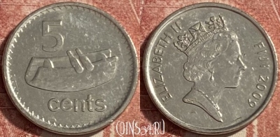 Фиджи 5 центов 2009 года, KM# 119, 485р-082