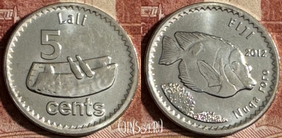 Фиджи 5 центов 2012 года, KM# 332, s501s-115