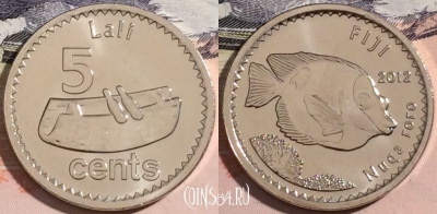 Фиджи 5 центов 2012 года, KM# 332, UNC, a093-115