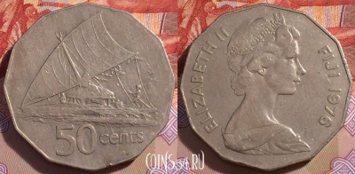 Фиджи 50 центов 1976 года, KM# 36, 094c-052