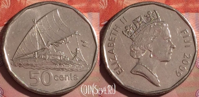 Фиджи 50 центов 2009 года, KM# 122, 055i-129