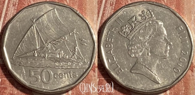 Фиджи 50 центов 2010 года, KM# 122, 126r-012 ♛