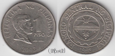 Филиппины 1 писо 2003 года, KM 269, 122-097
