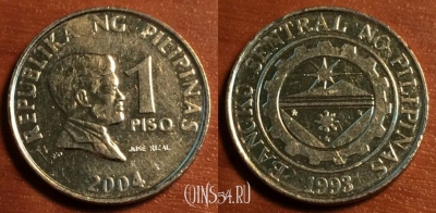 Филиппины 1 писо 2004 года, KM# 269a, 041-139