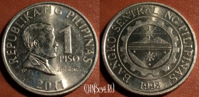 Филиппины 1 писо 2011 года, KM# 269a, 047-003