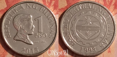 Филиппины 1 писо 2015 года, KM# 269a, 437-064
