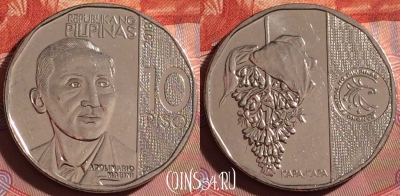 Филиппины 10 писо 2018 года, KM# 303, 237f-089
