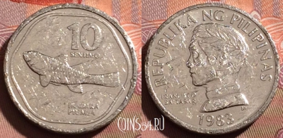 Филиппины 10 сентимо 1983 года, KM# 240, 215b-054