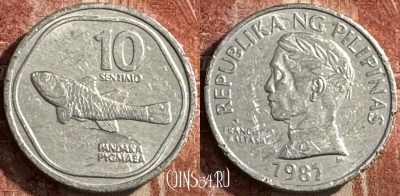 Филиппины 10 сентимо 1987 года, KM# 240, 048s-180