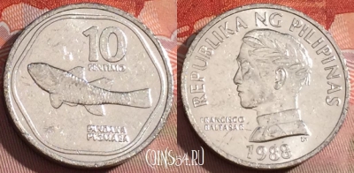 Филиппины 10 сентимо 1988 года, KM# 240, 231a-140