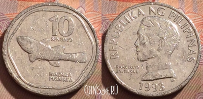 Филиппины 10 сентимо 1993 года, KM# 240, 205b-129
