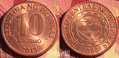 Филиппины 10 сентимо 2013 года, KM# 270, 261i-038