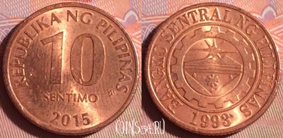 Филиппины 10 сентимо 2015 года, KM# 270, 337i-125