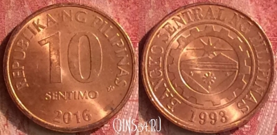 Филиппины 10 сентимо 2016 года, KM# 270, 333n-001
