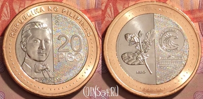Филиппины 20 писо 2019 года, UNC, 134l-131