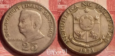 Филиппины 25 сентимо 1971 года, KM# 199, 065m-108