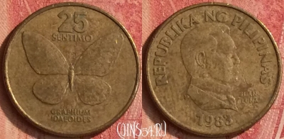 Филиппины 25 сентимо 1983 года, KM# 241.1, 339n-086