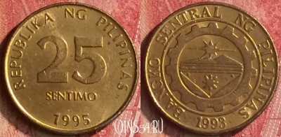 Филиппины 25 сентимо 1995 года, KM# 271, 333n-067