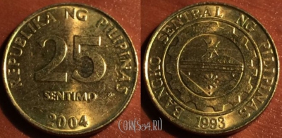 Филиппины 25 сентимо 2004 год, 48-128