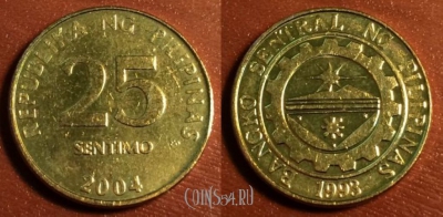 Филиппины 25 сентимо 2004 года, 41-186