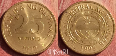 Филиппины 25 сентимо 2012 года, KM# 271a, 404n-132