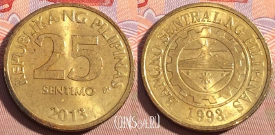 Филиппины 25 сентимо 2013 года, KM# 271a, 091c-063