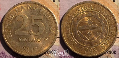 Филиппины 25 сентимо 2013 года, KM# 271a, 192a-061