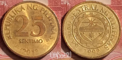 Филиппины 25 сентимо 2013 года, KM# 271a, 390-117