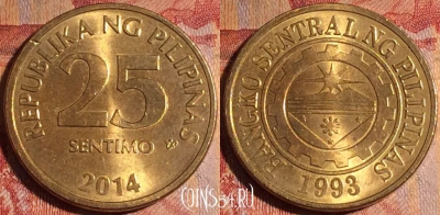Филиппины 25 сентимо 2014 года, KM# 271a, 167a-137