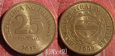 Филиппины 25 сентимо 2015 года, KM# 271a, 192j-141