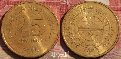 Филиппины 25 сентимо 2015 года, KM# 271a, 215-111