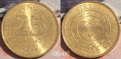 Филиппины 25 сентимо 2015 года, KM# 271a, a126-042