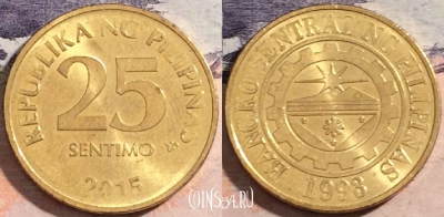 Филиппины 25 сентимо 2015 года, KM# 271a, 174-010