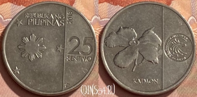 Филиппины 25 сентимо 2018 года, KM# 299, 468q-090