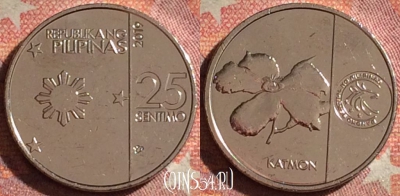 Филиппины 25 сентимо 2019 года, KM# 299, 078i-021