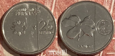 Филиппины 25 сентимо 2019 года, KM# 299, 478р-143